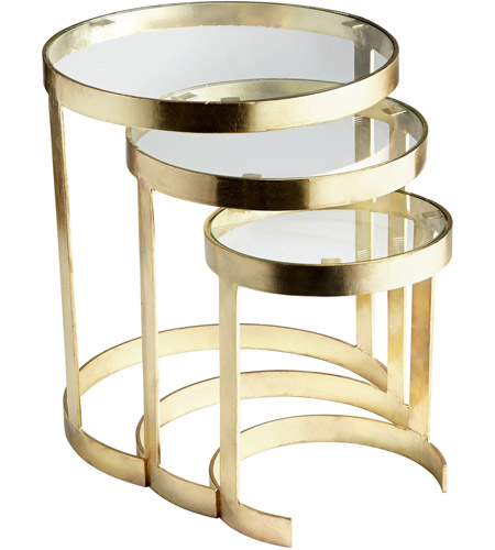 Cyan Design 06998 Terzina 18 inch Brass Nesting Table photo