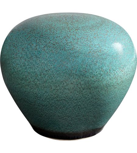 Cyan Design 10810 Native Gloss 17 inch Turquoise Glaze Stool