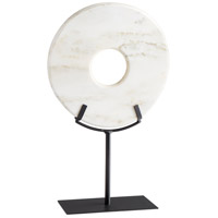 Cyan Design 02309 White Disk On Stand 17 X 11 inch Sculpture, Large photo thumbnail