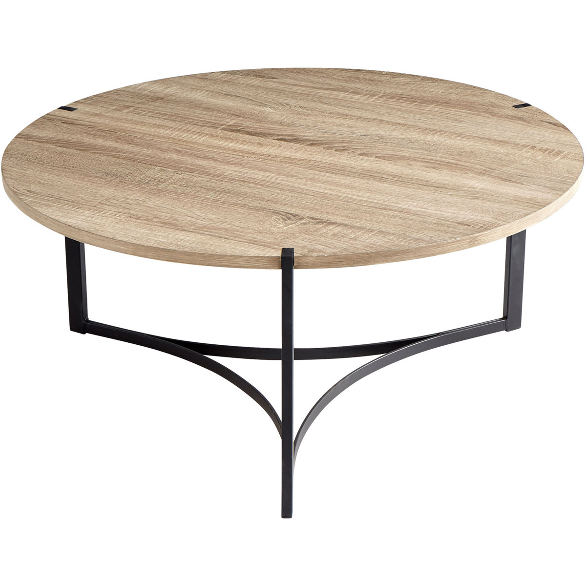 Cyan Design 09026 Tri 34 inch Oak Veneer And Black Coffee Table eBay