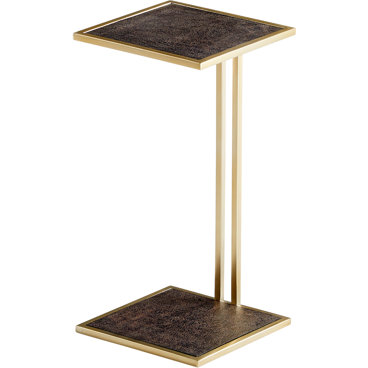 Cyan Design 10721 Shadow Couture 24 X 12 inch Antique Brass And Grey Side Table 190808129482 eBay