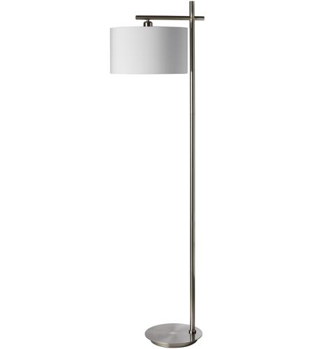 Dainolite 131F-SC Dainolite 62 inch 60 watt Satin Chrome/White Floor Lamp Portable Light, Task photo