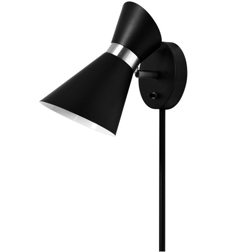 Dainolite 1678W-BK-PC Cameron LED 6 inch Black and Polished Chrome Wall