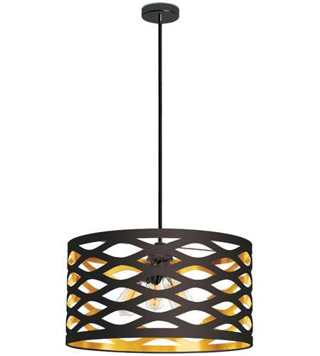 Cutouts 4 Light 22 Inch Black And Gold Pendant Ceiling Light