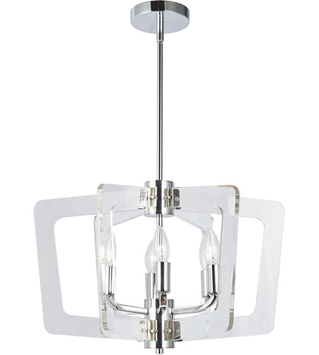 Dainolite CWR-206C-PC-CLR Clearwater 6 Light 20 inch Polished Chrome/Clear Chandelier Ceiling Light photo