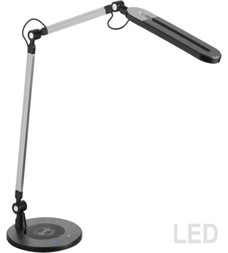 Dainolite DLA-3010LEDT-BK Delta 20 inch 10 watt Black/Brushed Aluminum Table Lamp Portable Light, Task photo