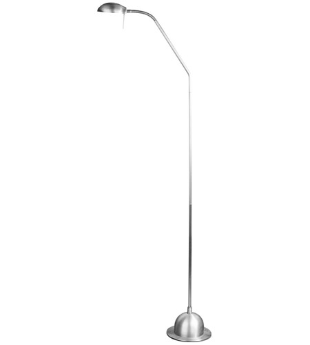 Dainolite DLHA730F-SC Adjustable 51 inch 50 watt Satin Chrome Floor Lamp Portable Light photo