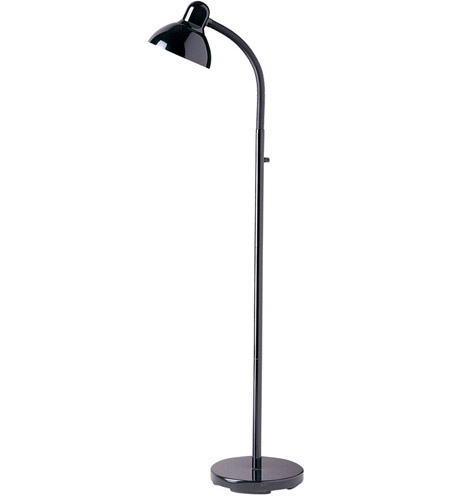 Dainolite DM238-F-BK Adjustable 54 inch 100 watt Black Floor Lamp Portable Light photo