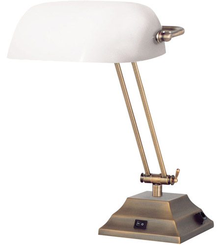 Dainolite Lighting Banker 1 Light Table Lamp in Antique Brass  DMBL618-AB photo