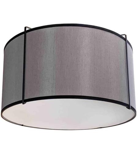 Dainolite TRA-121FH-BK-GRY Trapazoid 2 Light 12 inch Black Flush Mount