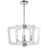 Dainolite CWR-206C-PC-CLR Clearwater 6 Light 20 inch Polished Chrome/Clear Chandelier Ceiling Light photo thumbnail