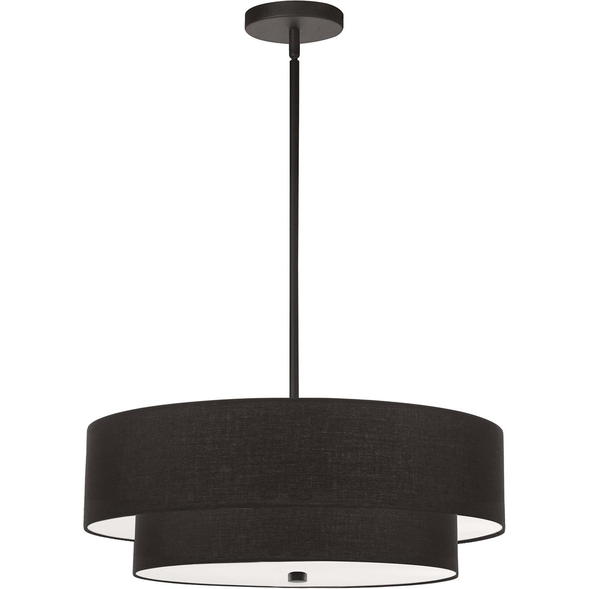 Dainolite 571-224P-MB-BK Everly 4 Light 20 inch Matte Black with Black Pendant Ceiling Light