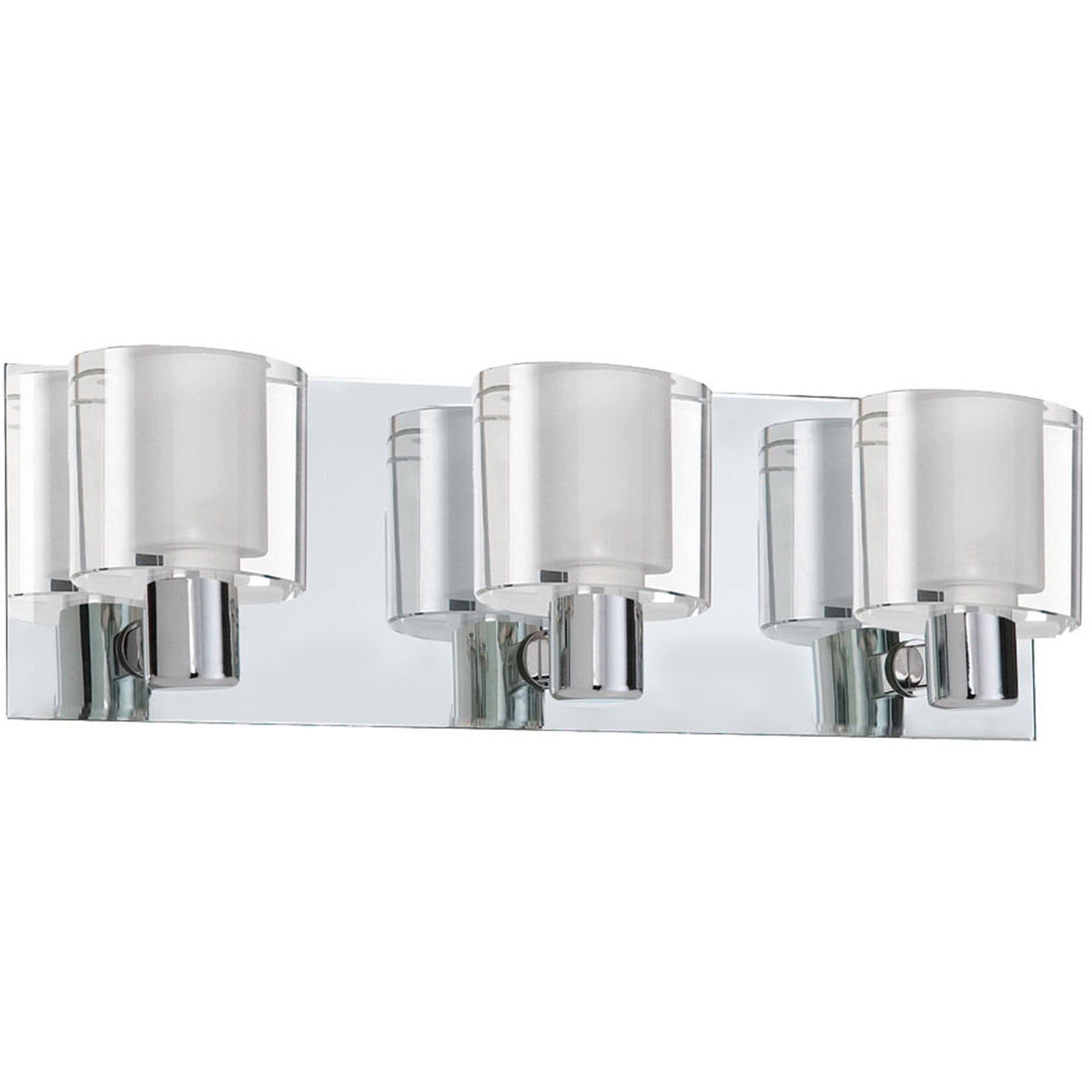 Dainolite V677 3w Pc 3 Light Polished Chrome Bath Vanity Wall Lights Sconces Tools Home Improvement Clinicacellini It