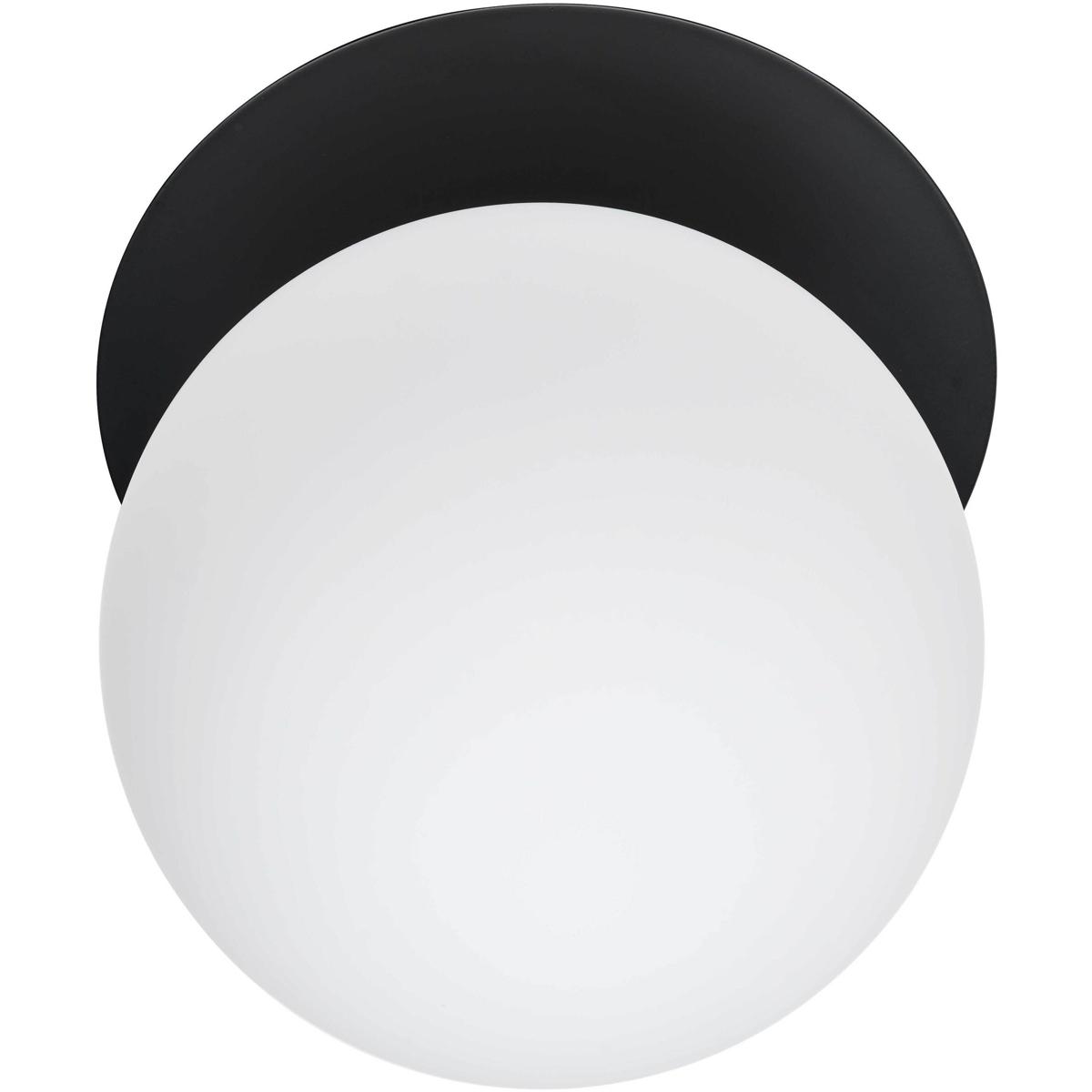 Dainolite BUR-131W-MB-WH Burlat 1 Light 12.5 inch Matte Black Wall Sconce/Flush Mount Wall Light in White