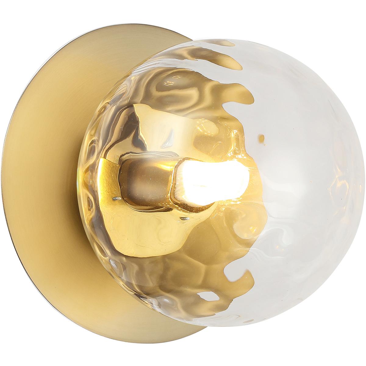 Dainolite BUR-51W-AGB-CL Burlat Wall Sconce Wall Light in Aged Brass, Clear