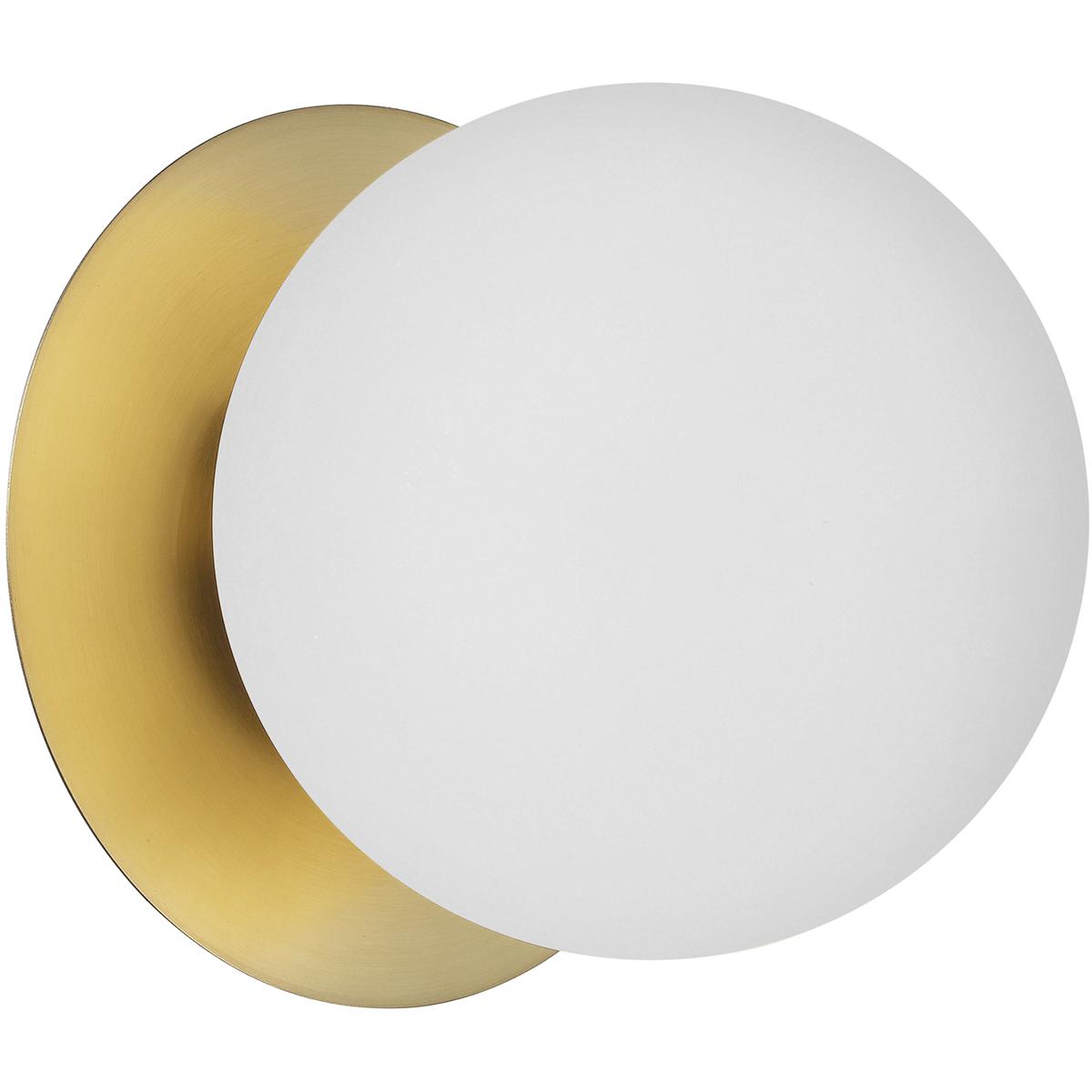 Dainolite BUR-51W-AGB-WH Burlat Wall Sconce Wall Light in Aged Brass, White
