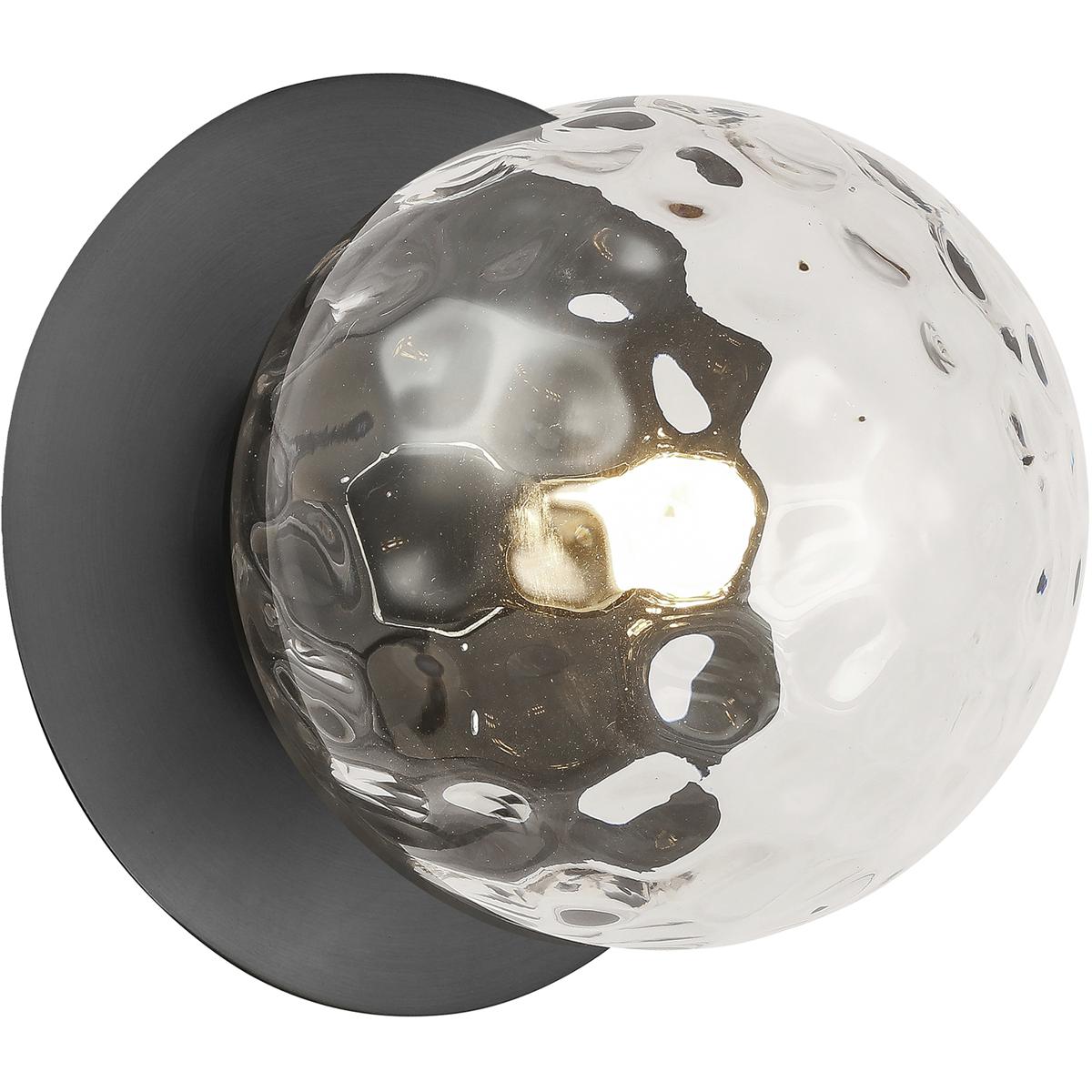 Dainolite BUR-51W-MB-CL Burlat Wall Sconce Wall Light in Matte Black, Clear