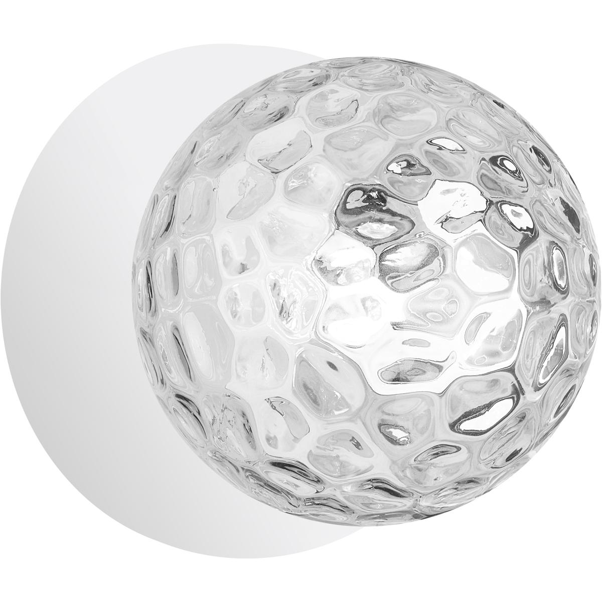 Dainolite BUR-51W-MW-CLR Burlat 1 Light 6 inch Matte White Wall Sconce/Flush Mount Wall Light in Clear