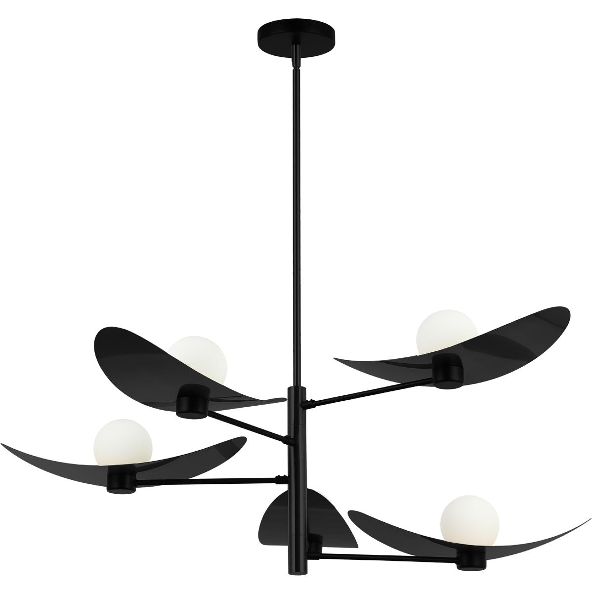 Dainolite CBL-405C-MB Christobel LED 40 inch Matte Black Chandelier Ceiling Light