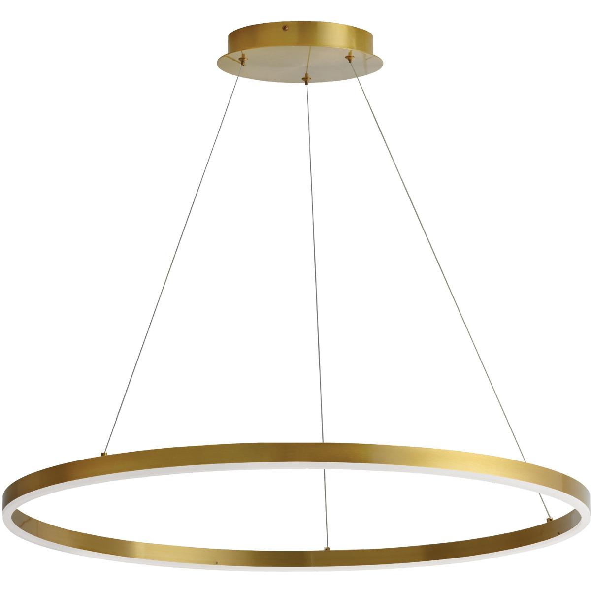 Dainolite CIR-3263C-5CCT-AGB Circulo LED 32 inch Aged Brass Chandelier Ceiling Light
