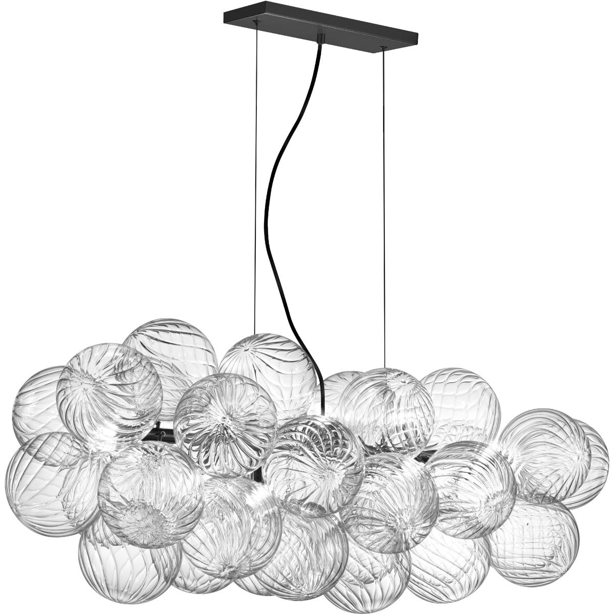 Dainolite CLZ418HPMB Charlize 10 Light 41 inch Matte Black Horizontal Pendant Ceiling Light