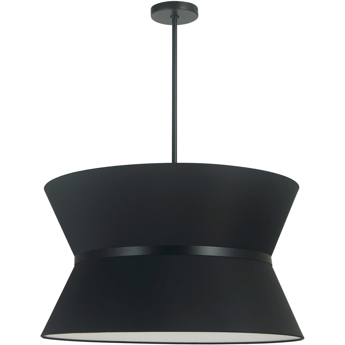Dainolite CTN-244C-MB-797 Caterine 4 Light 24 inch Matte Black Chandelier Ceiling Light