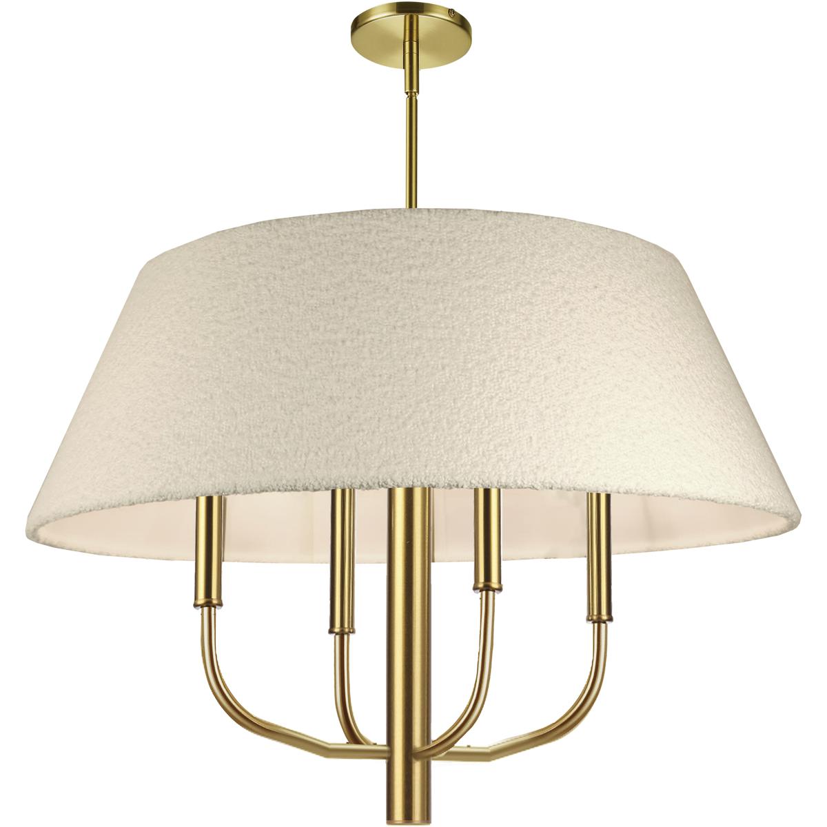 Dainolite DAL-244C-AGB Dalia 4 Light 24 inch Aged Brass Chandelier Ceiling Light
