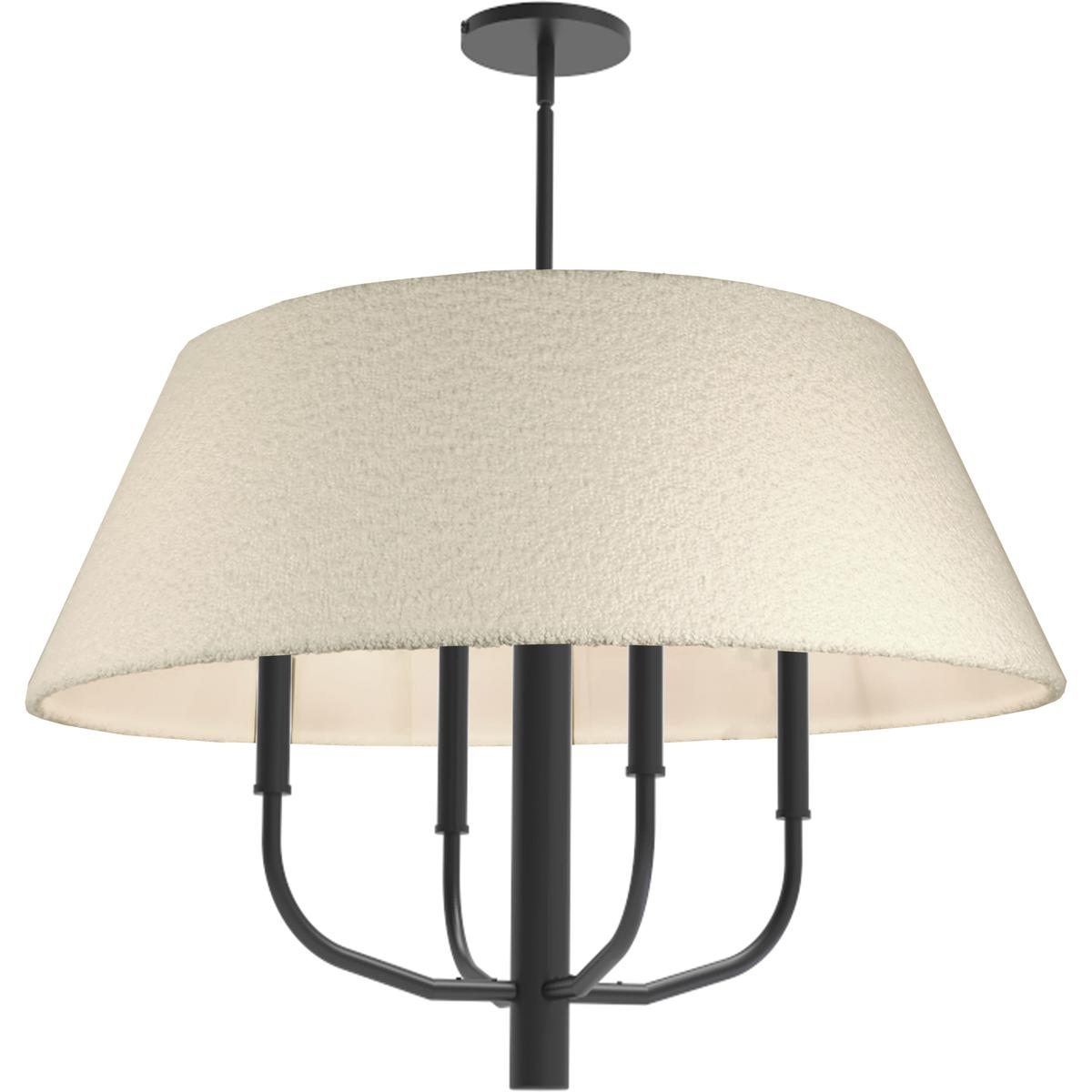 Dainolite DAL-244C-MB Dalia 4 Light 24 inch Matte Black Chandelier Ceiling Light