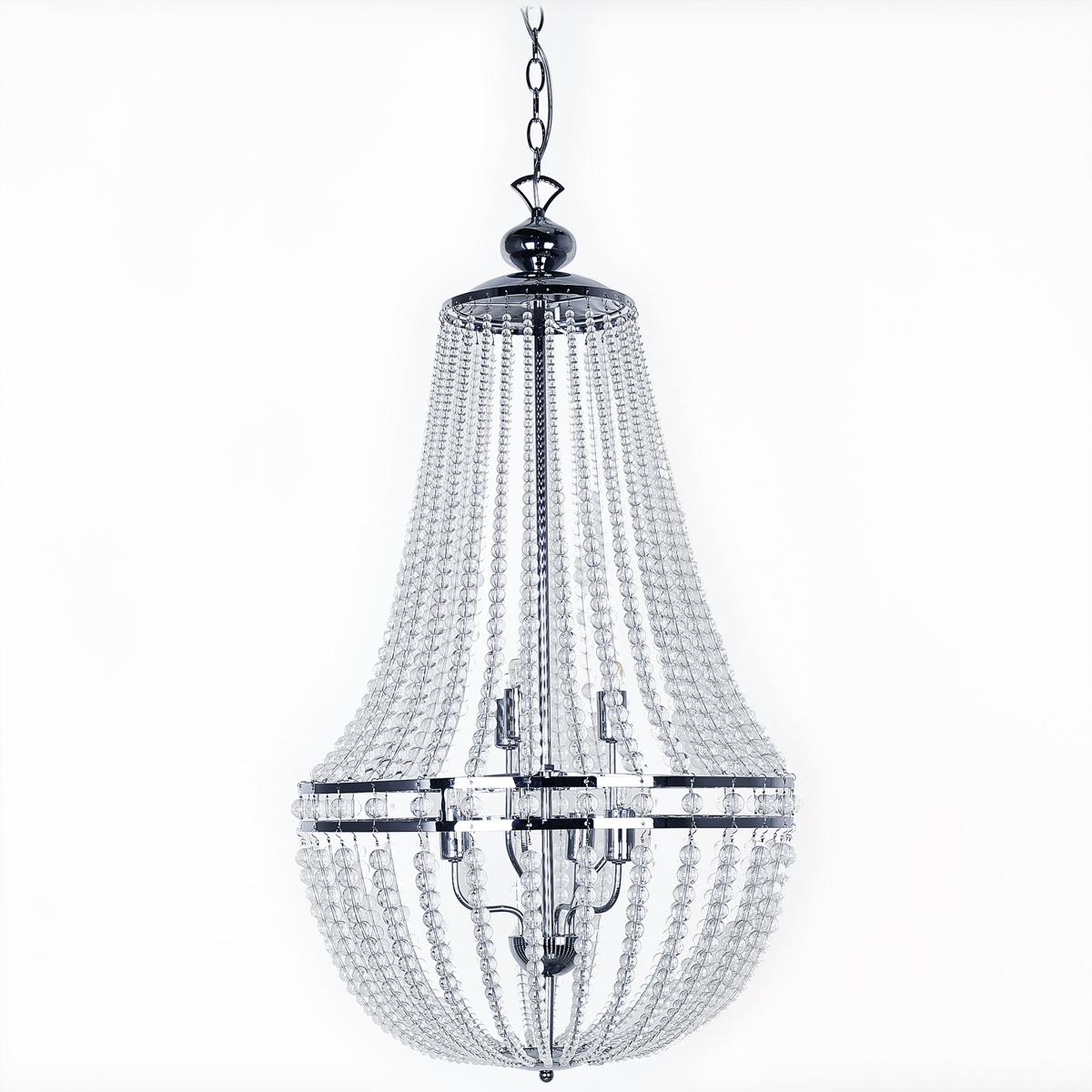 Dainolite DAW-386C-PC-CLR Dawson 6 Light 20 inch Polished Chrome with Clear Chandelier Ceiling Light