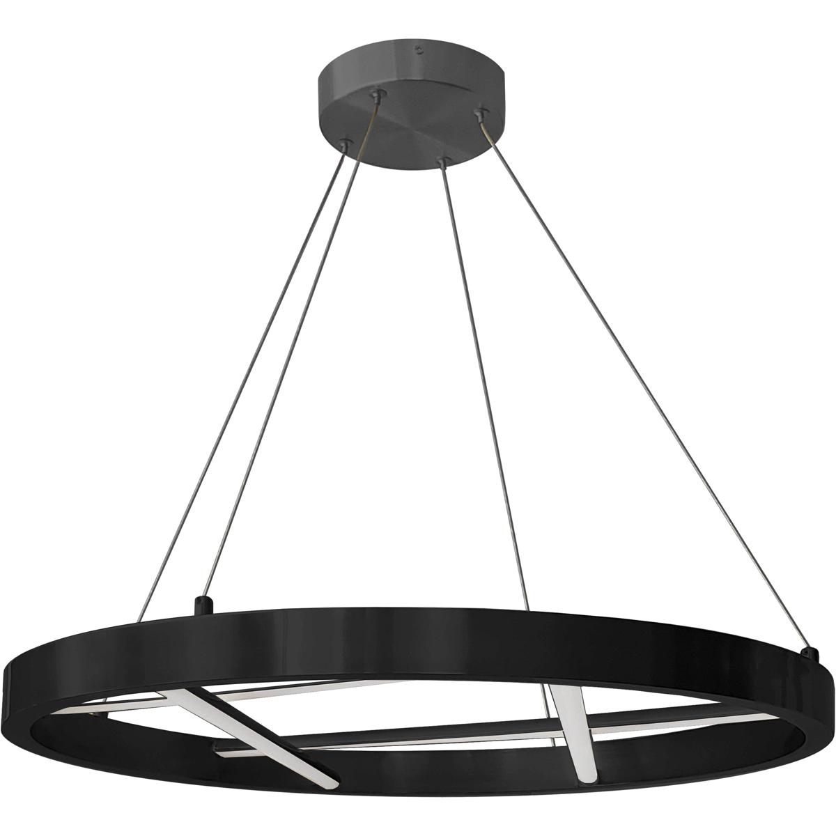 Dainolite DNT-2440LEDC-MB Dante LED 24 inch Matte Black Chandelier Ceiling Light