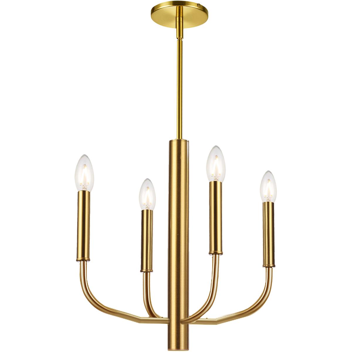 Dainolite ELN-164C-AGB Eleanor 4 Light 16 inch Aged Brass Chandelier Ceiling Light