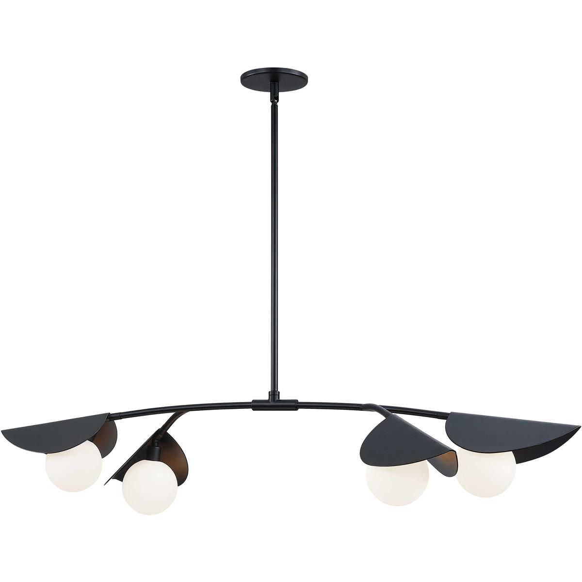 Dainolite EMM414HPMB Emma 4 Light 41 inch Matte Black Horizontal Pendant Ceiling Light