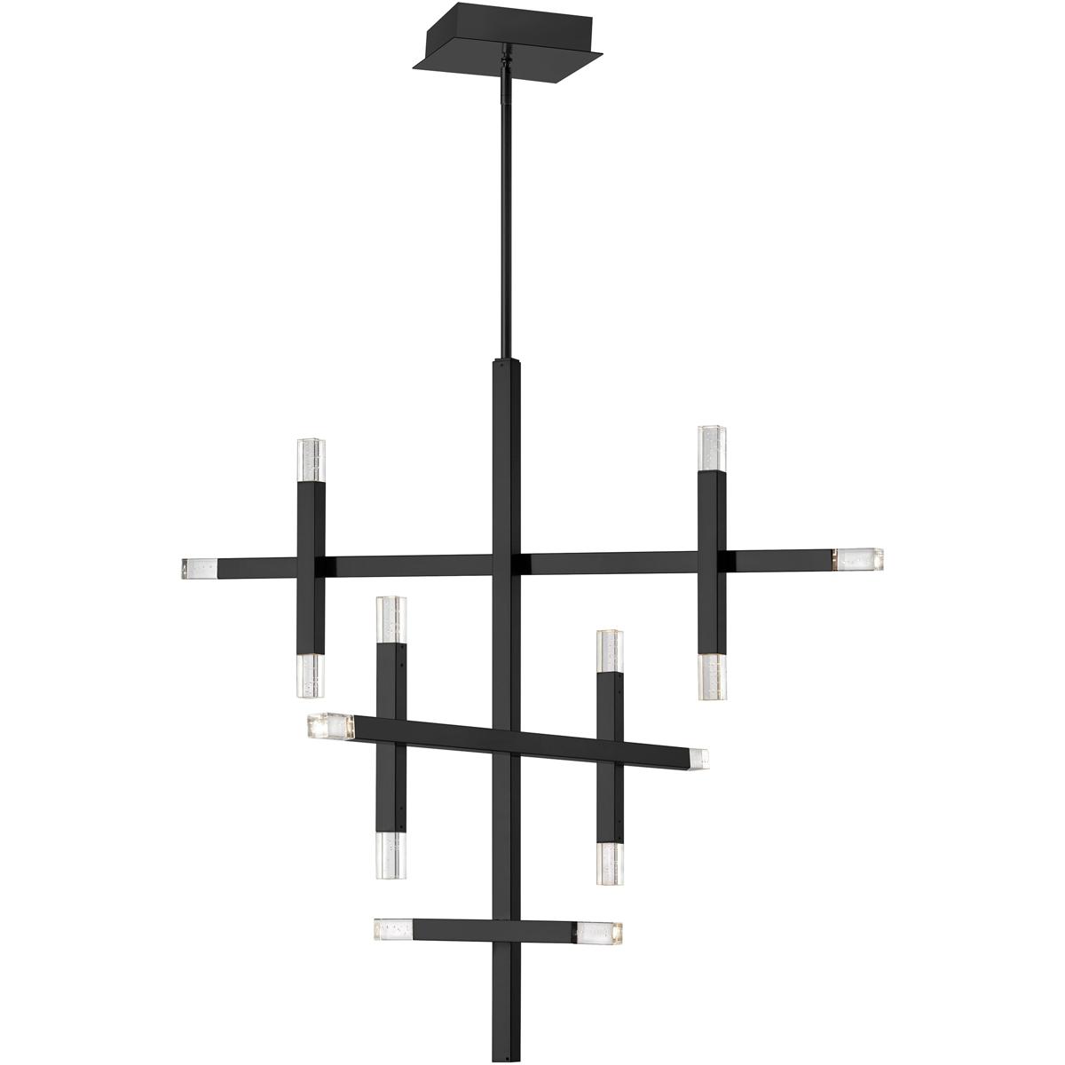 Dainolite FCS-3656C-MB Francesca LED 35.5 inch Matte Black Chandelier Ceiling Light