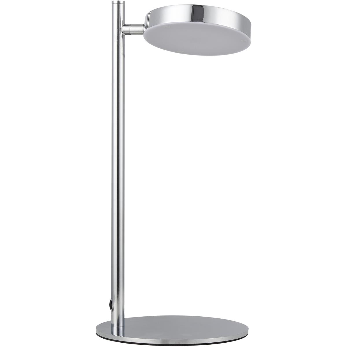 Dainolite FIA-1512LEDT-SC Fia 15 inch 12.00 watt Satin Chrome Table Lamp Portable Light