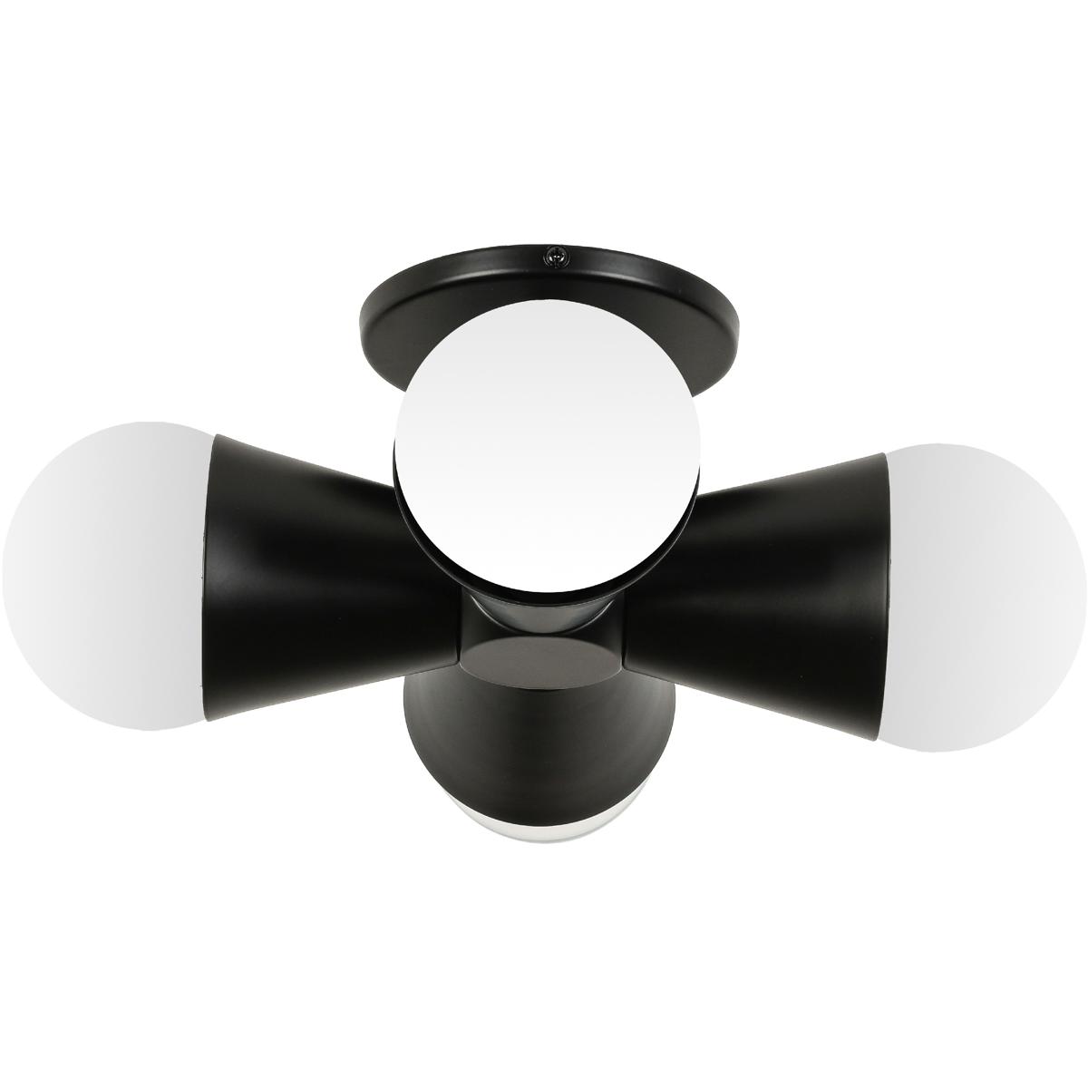 Dainolite FOR-84FH-MB Fortuna 4 Light 8.25 inch Matte Black Flush Mount Ceiling Light