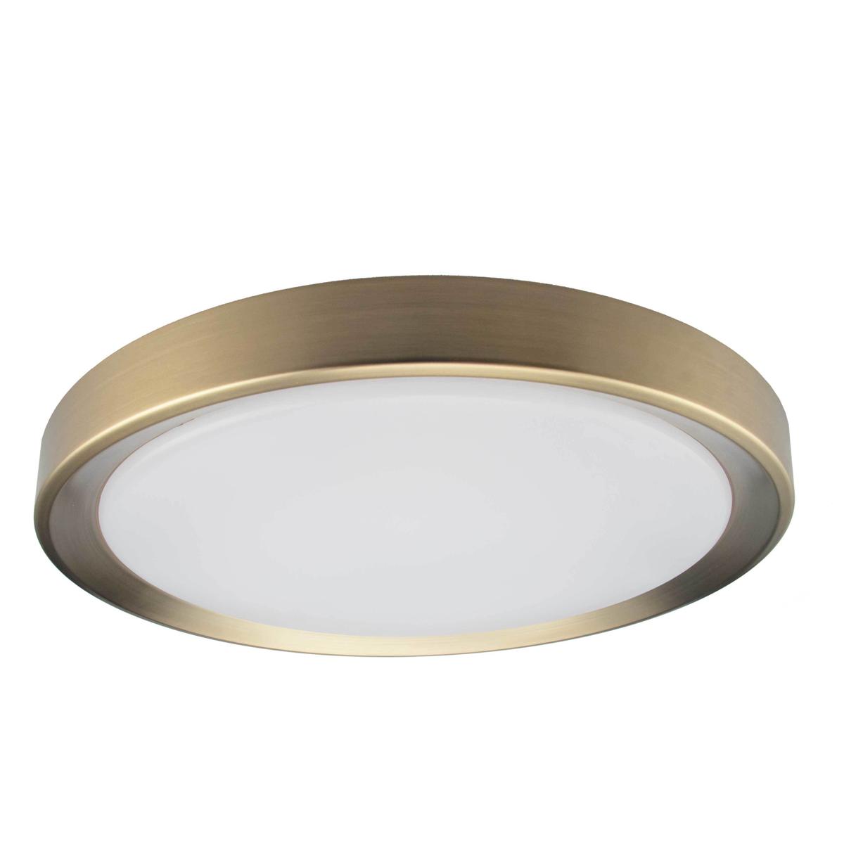 Dainolite FYN-1224LEDFH-AGB Flynn LED 11.75 inch Aged Brass Flush Mount Ceiling Light