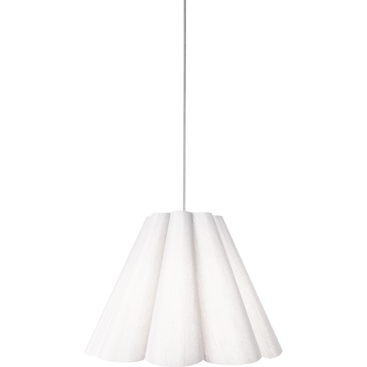 Dainolite KEN-S-790 Kendra 1 Light 19 inch Polished Chrome Pendant Ceiling Light in White