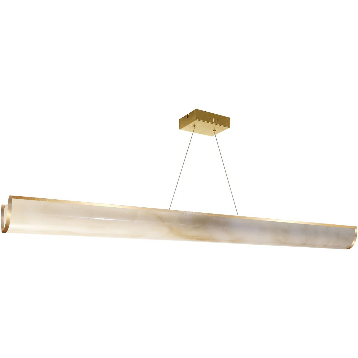Dainolite NNA-5130LEDHP-AGB-AL Nena LED 52 inch Aged Brass Horizontal Pendant Ceiling Light