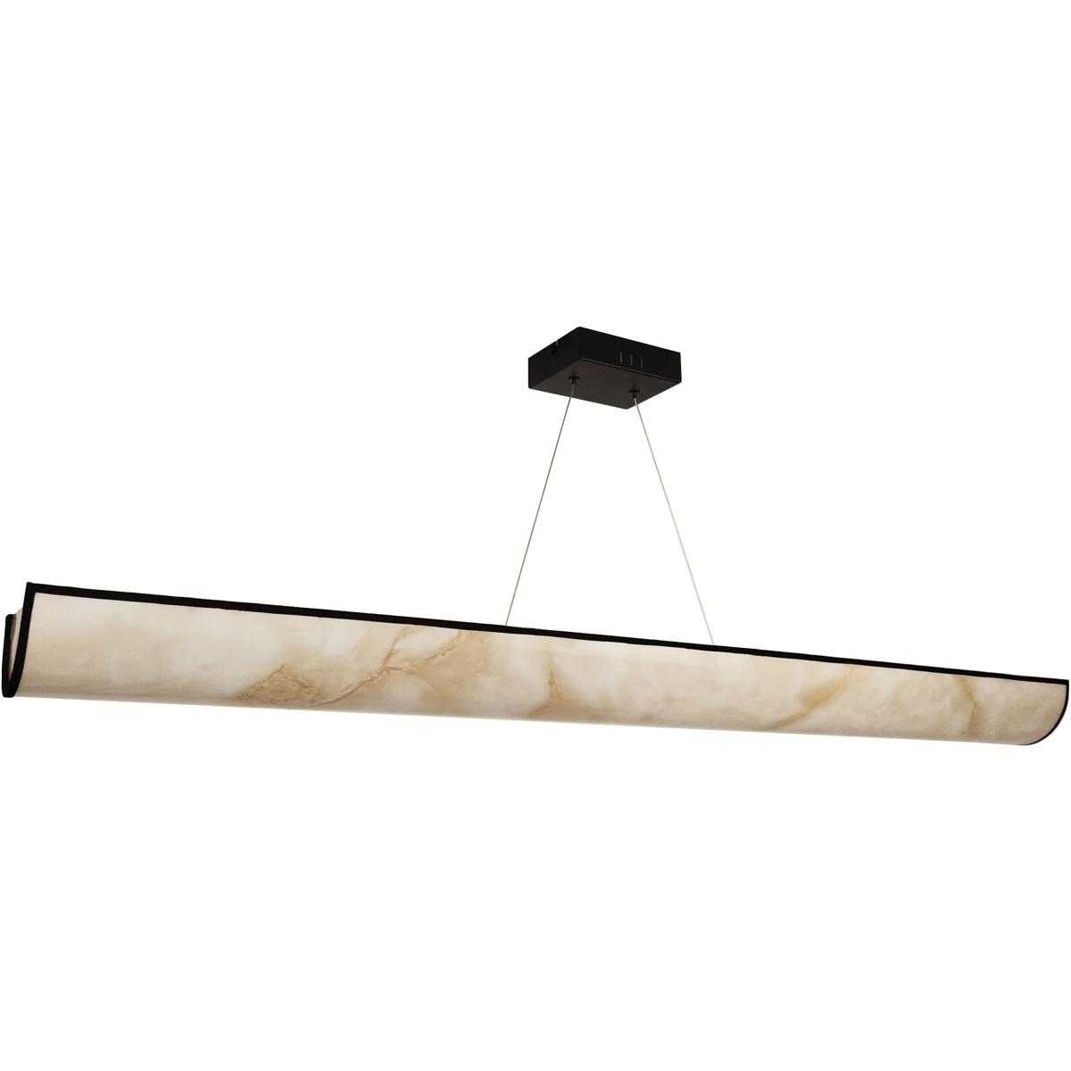 Dainolite NNA-5130LEDHP-MB-ALB Nena LED 52 inch Matte Black Horizontal Pendant Ceiling Light