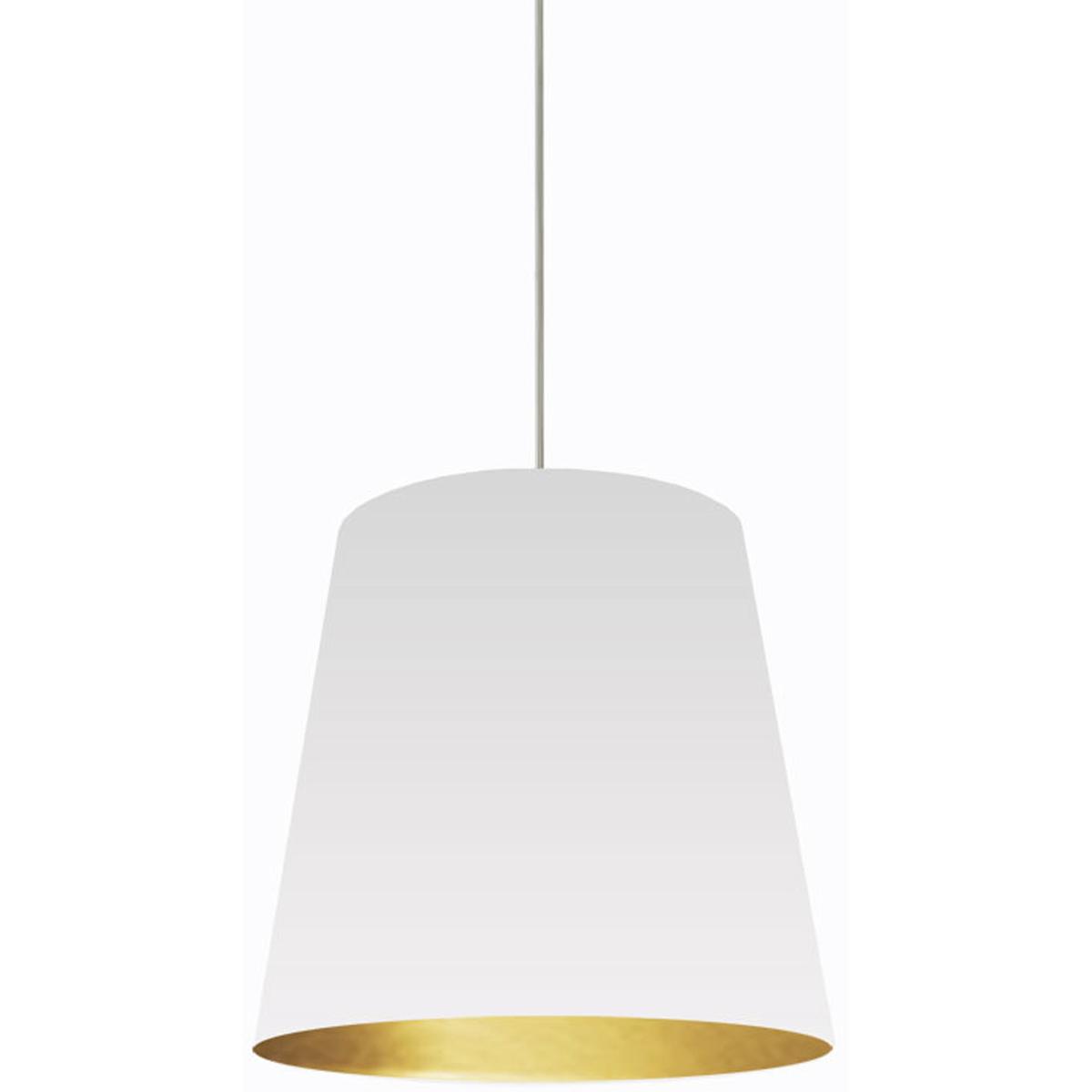 Dainolite OD-M-692 Oversized Drum LED 20 inch White and Gold Pendant Ceiling Light in White/Gold Jewel Tone