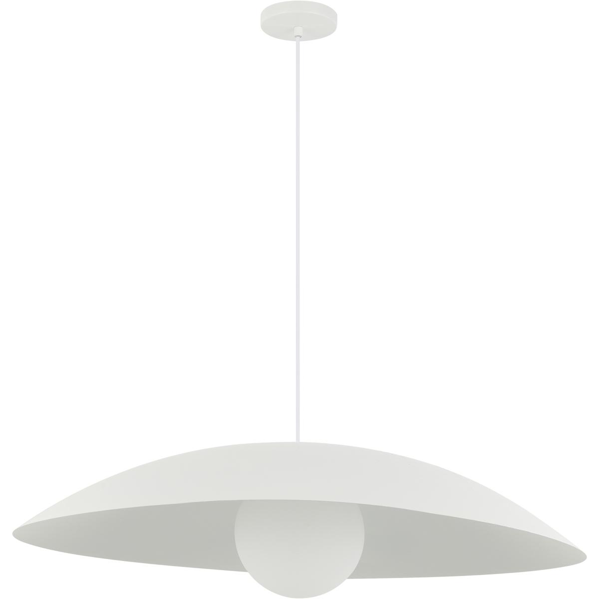 Dainolite OLV-241P-MW Olivia 1 Light 23.5 inch Matte White Pendant Ceiling Light