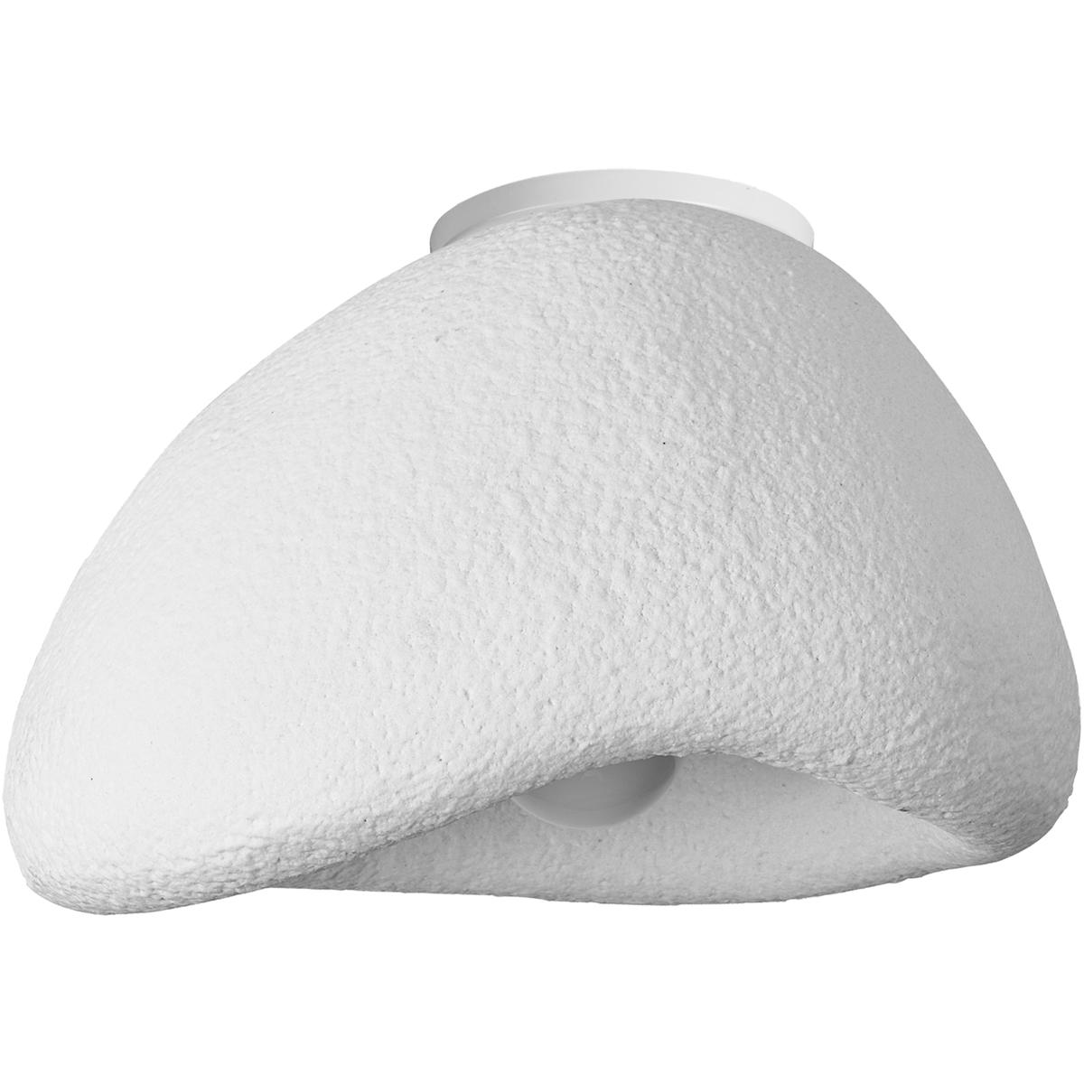 Dainolite PLR-151FH-MW Pilar 1 Light 15.75 inch Matte White Flush Mount Ceiling Light