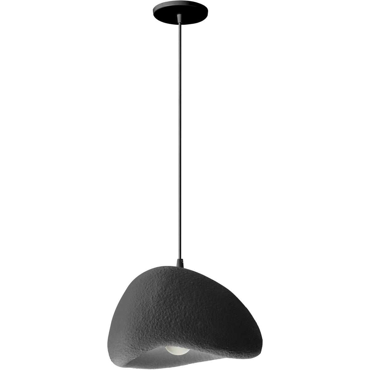 Dainolite PLR-151P-MB Pilar 1 Light 15.75 inch Matte Black Pendant Ceiling Light