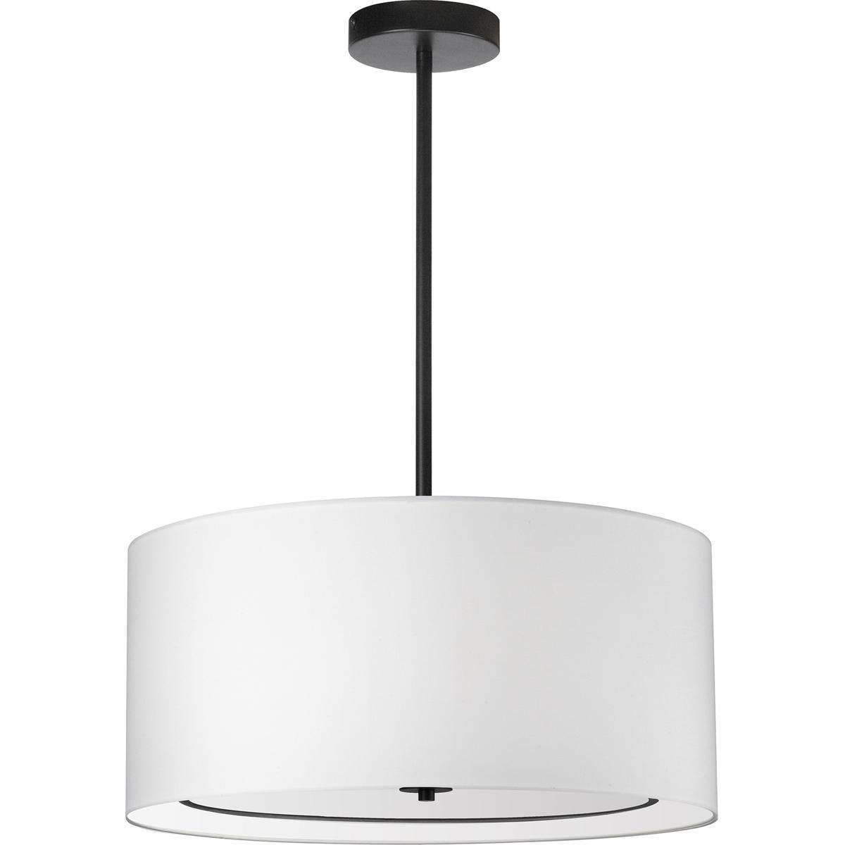 Dainolite POR-224P-MB-WH Porscha 4 Light 22 inch Matte Black with White Pendant Ceiling Light