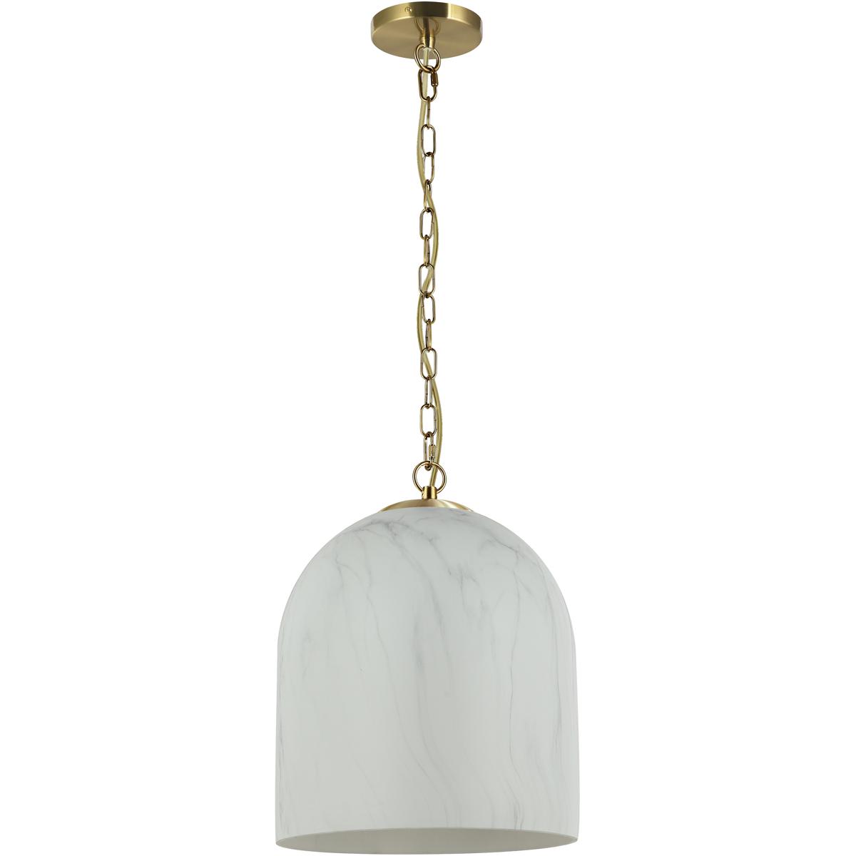 Dainolite PRC-121P-AGB Patrice 1 Light 12 inch Aged Brass Pendant Ceiling Light