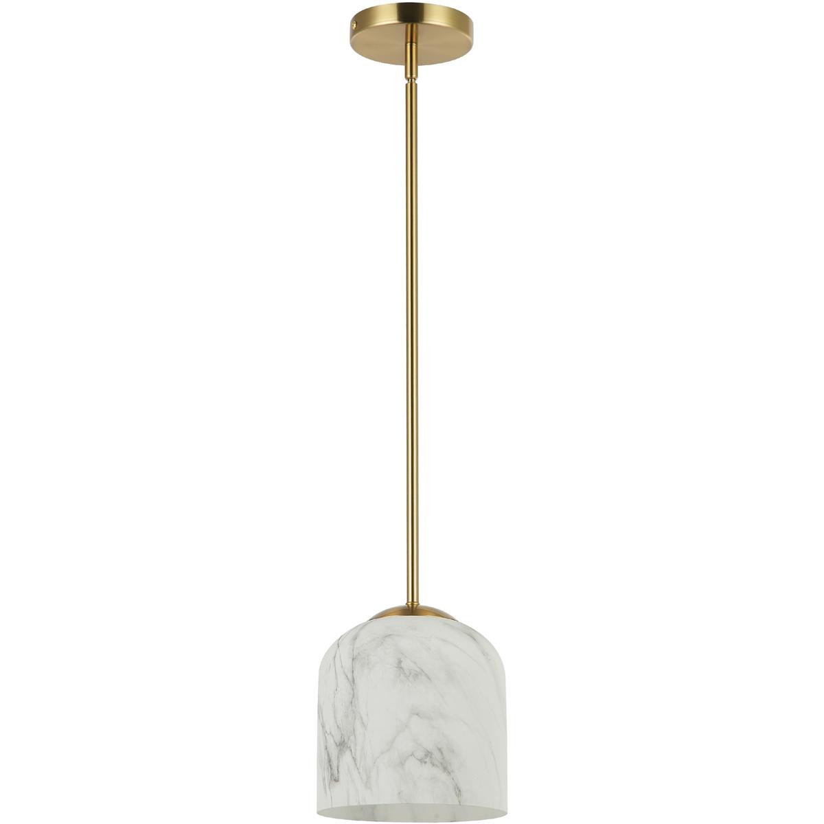 Dainolite PRC-71P-AGB Patrice LED 7 inch Aged Brass Pendant Ceiling Light