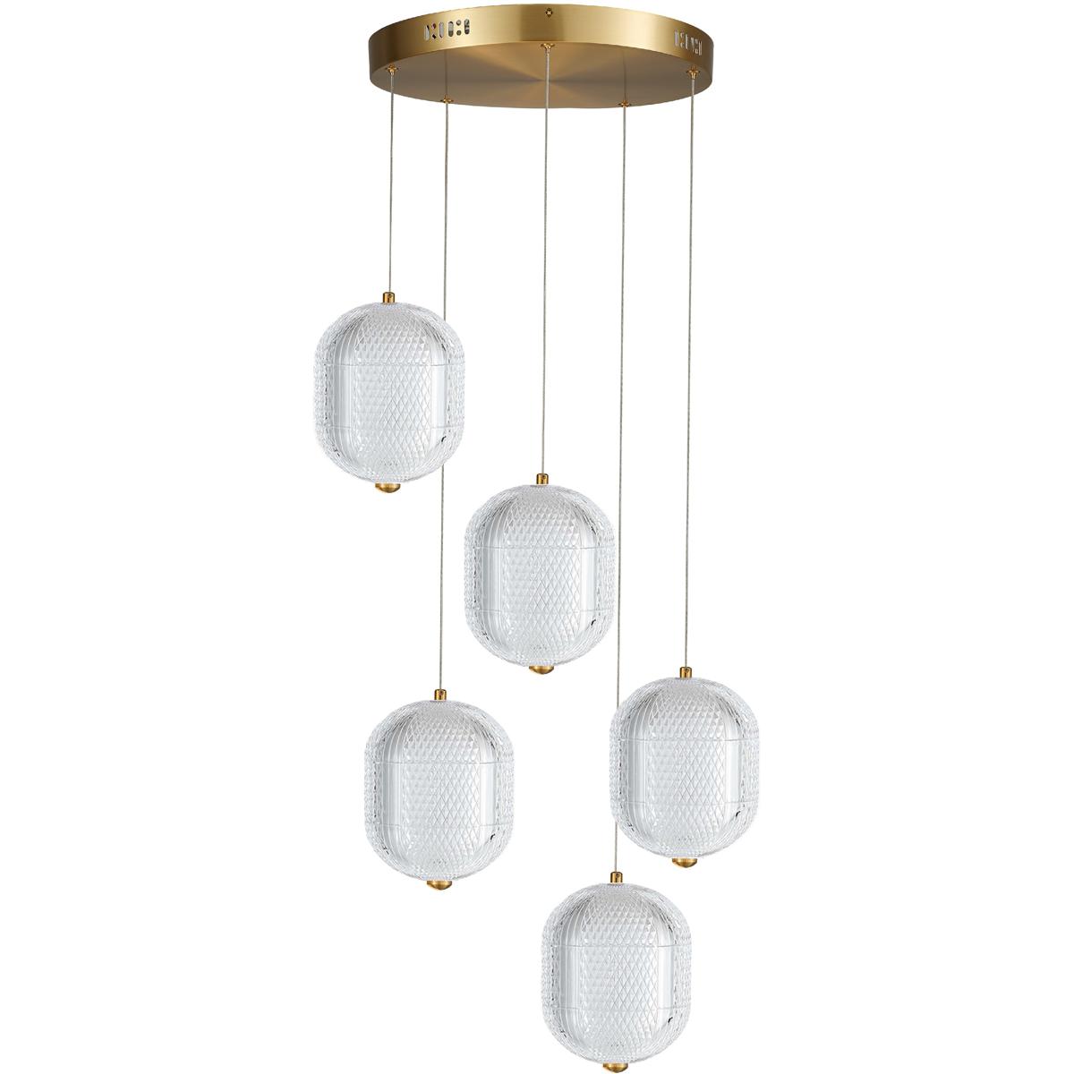 Dainolite Peri 15 Inch Multi Light Pendant Peri - PRI-1530LEDP-AGB - Modern Contemporary