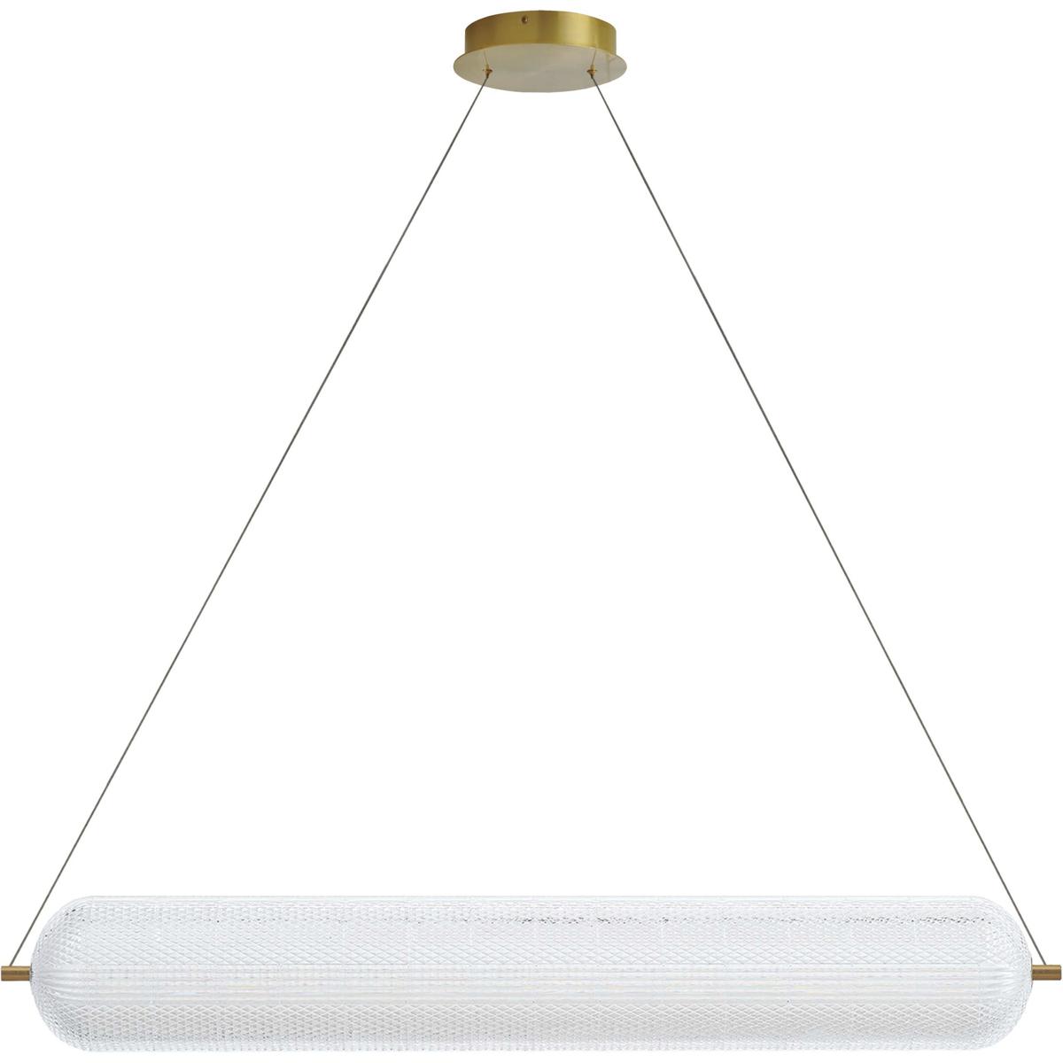 Dainolite PRI-4236LEDHP-AGB Peri LED 42 inch Aged Brass Horizontal Pendant Ceiling Light