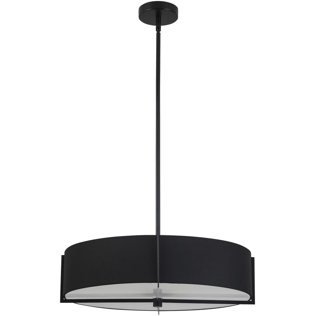 Dainolite PST-214P-MB-BK Preston 4 Light 20.75 inch Matte Black with Black Pendant Ceiling Light