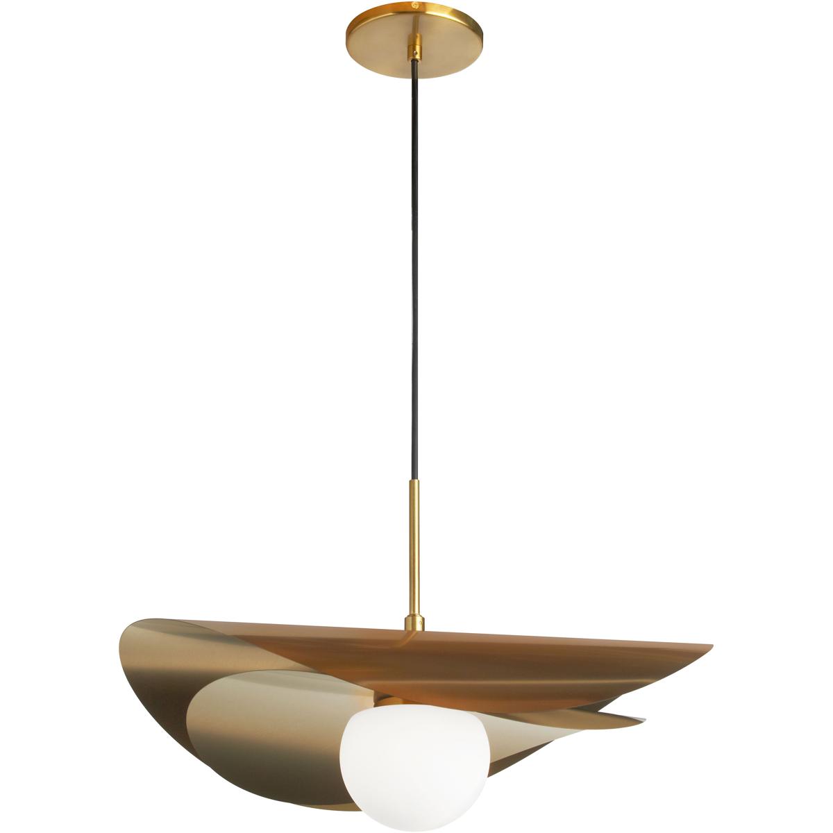 Dainolite PVN-2012LEDP-AGB Paven LED 20 inch Aged Brass Pendant Ceiling Light